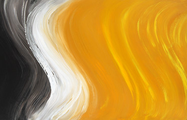 Image showing Abstract oil-painted curves