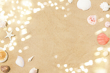 Image showing seashells on beach sand