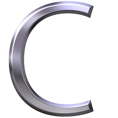 Image showing 3D Silver Letter C