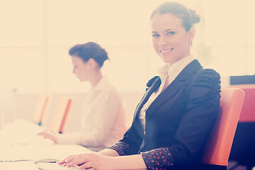 Image showing business woman at  office people group in background