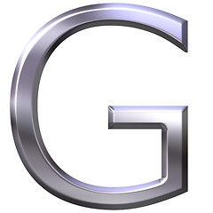 Image showing 3D Silver Letter G