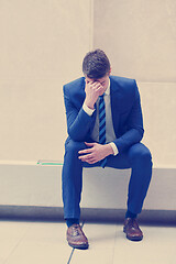 Image showing frustrated young business man