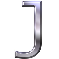 Image showing 3D Silver Letter J