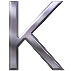 Image showing 3D Silver Letter K