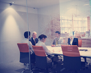 Image showing business people group brainstorming on meeting