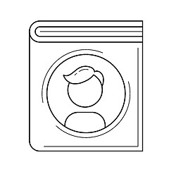 Image showing Family book vector line icon.