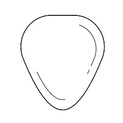 Image showing Guitar pick line icon.