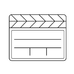 Image showing Clapboard line icon.