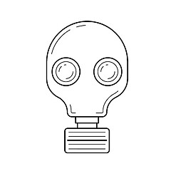 Image showing Respirator vector line icon.