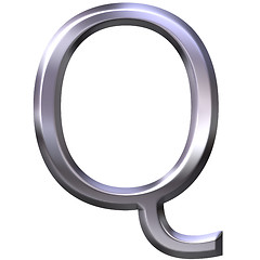 Image showing 3D Silver Letter Q