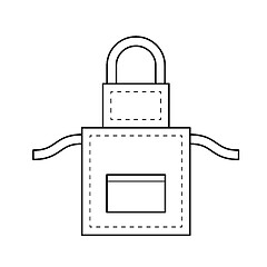 Image showing Apron vector line icon.