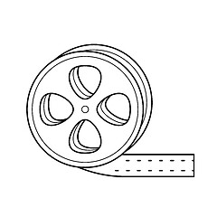 Image showing Film reel line icon.