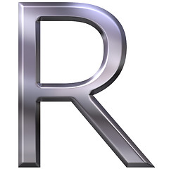 Image showing 3D Silver Letter R