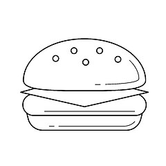 Image showing Burger vector line icon.