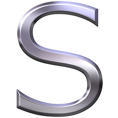 Image showing 3D Silver Letter S