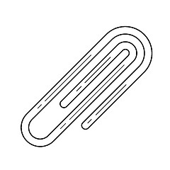 Image showing Clip for papers vector line icon.