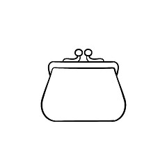 Image showing Purse hand drawn sketch icon.