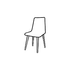 Image showing Barstool hand drawn sketch icon.