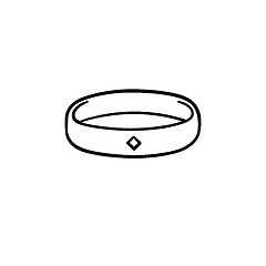 Image showing Metal bracelet hand drawn sketch icon.