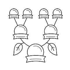 Image showing Family genealogical tree vector line icon.