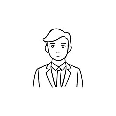 Image showing Mobile company CEO hand drawn sketch icon.