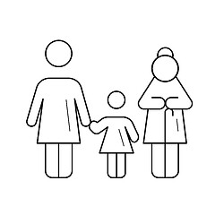 Image showing Family generation vector line icon.