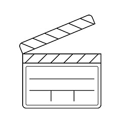 Image showing Clapboard line icon.