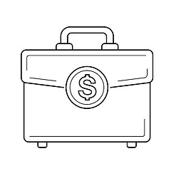 Image showing Briefcase vector line icon.