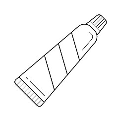 Image showing Toothpaste line icon.