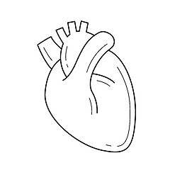 Image showing Human heart line icon.