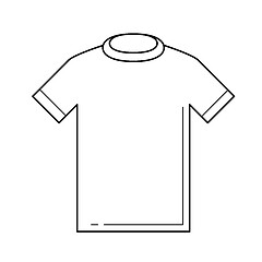 Image showing T-shirt vector line icon.