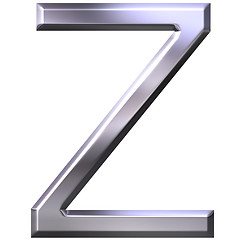 Image showing 3D Silver Letter Z