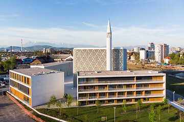 Image showing Modern archiecture of islamic religious cultural centre under construction in Ljubljana, Slovenia, Europe