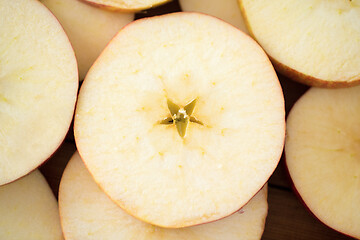 Image showing close up of apple slices