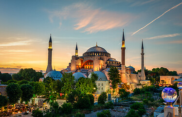 Image showing Ayasofya at sunset