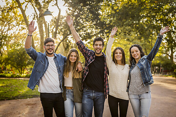 Image showing Group of happy friends