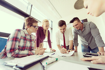 Image showing startup business team on meeting at modern office