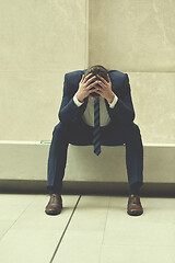 Image showing frustrated young business man