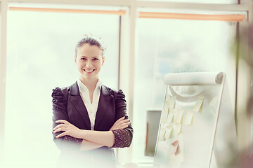 Image showing portrait of young business woman at modern office