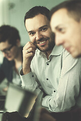 Image showing Business Team At A Meeting at modern office building