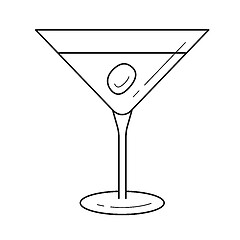 Image showing Liquor vector line icon.