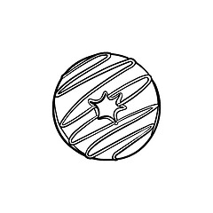 Image showing Doughnut hand drawn sketch icon.