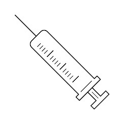 Image showing Syringe injection line icon.