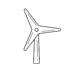 Image showing Wind generator vector line icon.