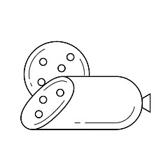 Image showing Wurst vector line icon.