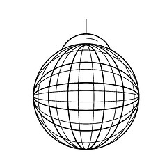 Image showing Party ball line icon.