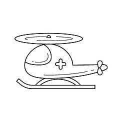 Image showing Rescue helicopter line icon.