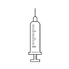 Image showing Syringe line icon.