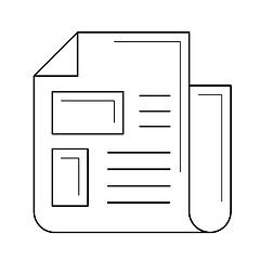 Image showing Publishing newspaper line icon.