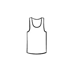 Image showing Tank top hand drawn sketch icon.